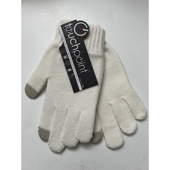 Touchpoint Smart Gloves For Touch Sensitive Devices One Size White Ivory - Picture 1 of 3